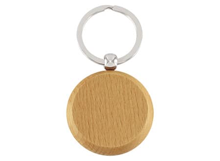 Llavero circular madera