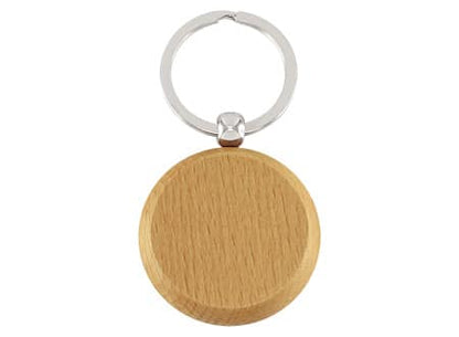 Llavero circular madera