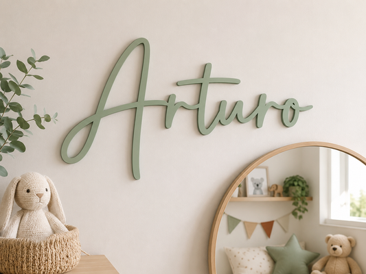 Placa con Nombre Personalizado – Una Capa acrilico