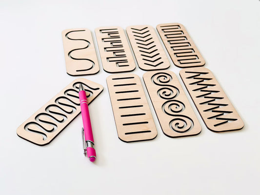 Plantillas Montessori de Preescritura – Set de 8 Piezas