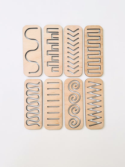 Plantillas Montessori de Preescritura – Set de 8 Piezas